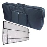 Kit Capa Teclado Acolchoada 6/8 Extra Luxo Com Cobertura