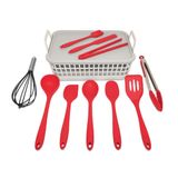 Kit Utensílios De Cozinha Com Cesto 11 Peças - Oikos