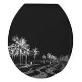 Assento Sanitário Oval Almofadado Decorado Bellart Durin