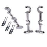 Kit De Suporte Para Cortina De Varão Duplo 19/28 Mm Em Metal