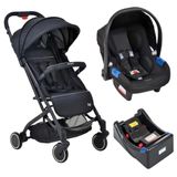 Carrinho Zap Black Bebê Conforto E Base - Burigotto