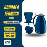 Kit Garrafa Termica Cores Café Pratico Açucareiro Suporte