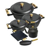 Jogo De Panela Ferro Fundido 6 Peças 2l