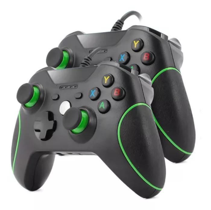 2 Controle Compatível Xbox-one Manete Com Fio Alta Precisão