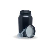 Pote Preto Redondo Plástico 3.6 Litros Com Scoop - 5 Unids