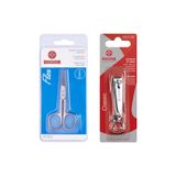 Kit Cortador De Unha Mundial Blister+tesoura Unhas Flex Reta