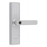 Fechadura Digital Elsys - Prata - Com Biometria E Senha