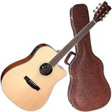 Violão Elétrico Folk Aço Emd370ce Nt Natural Eagle Com Case