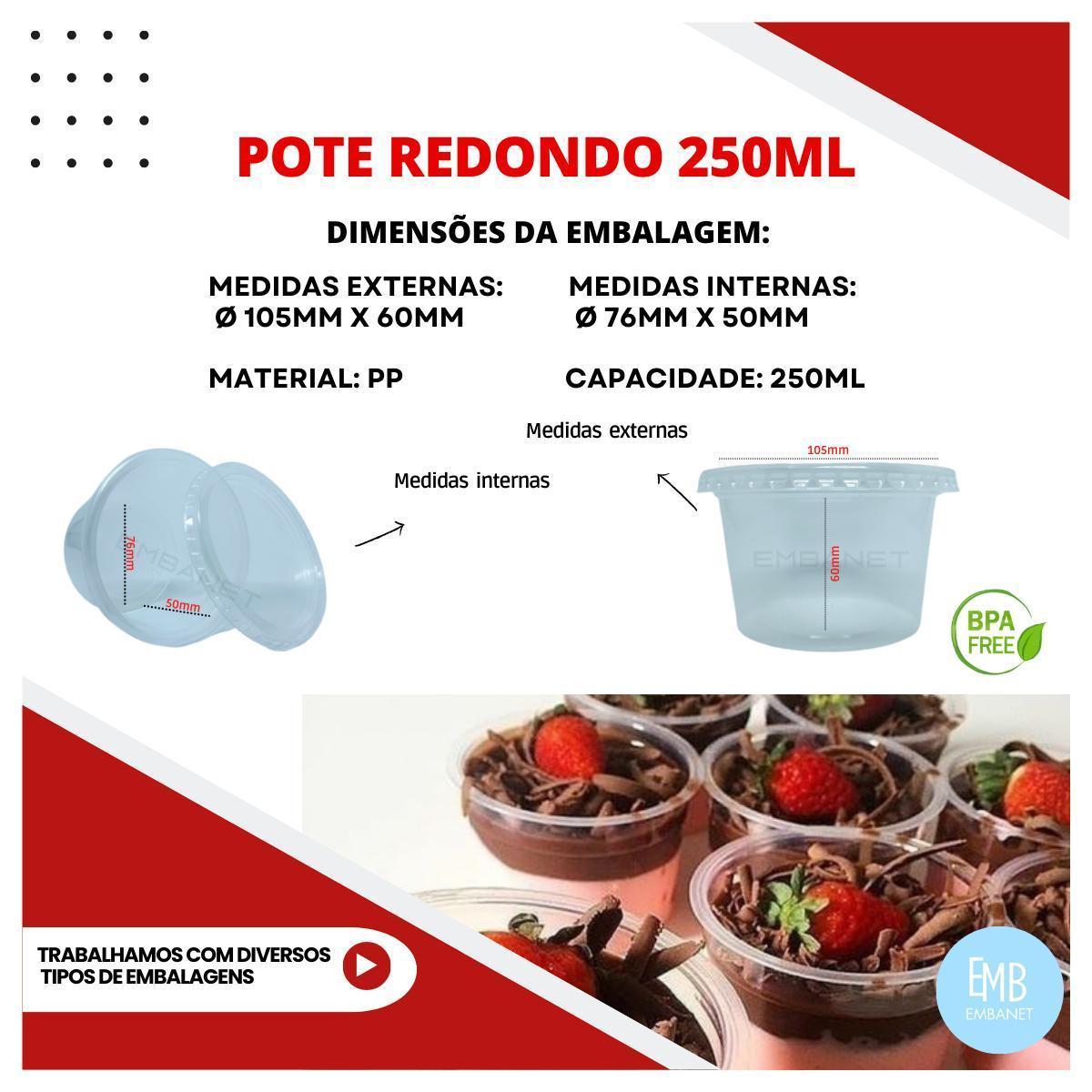 Pote Para Salada De Fruta Com Tampa 250mml Descartavel 96un - Carrefour