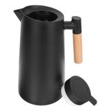 Garrafa Térmica Malta 1 Litro Cabo Madeira Café Chá - Preto