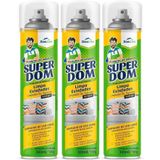 Kit 3 Limpa Estofados Tecidos Carpetes Spray Domline 300ml