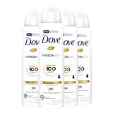 Kit Desodorante Aerosol Dove Invisible Dry 150ml - 4 Unidades