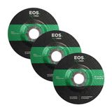 Kit 3 Discos De Esmerilhadeira Para Desbaste 115mm 115x6x22 Ded115 - Eos
