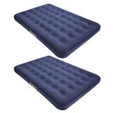 2x Colchonete Colchao Casal P/ Dormir Bestway Azul Até 300kg