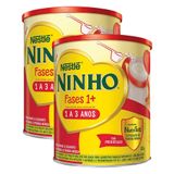 Kit 2 Ninho Fases 1+ Fórmula Infantil De Seguimento Para Crianças De Primeira Infância De 1 A 3 Anos 800g