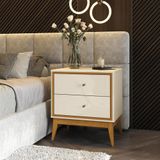 Mesa De Cabeceira 2 Gavetas Lucca Edn Móveis