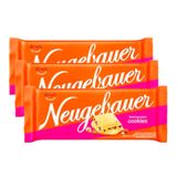 Kit 3 Chocolate Neugebauer Branco Com Cookies 80g