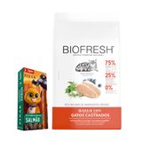 Ração Biofresh Para Gatos Castrados Frango 7,5kg + Surpresa