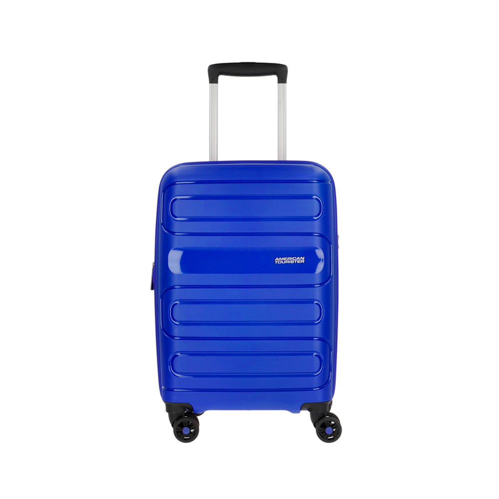 Mala De Bordo Pequena Em Polipropileno American Tourister By Samsonite Sunside Cadeado Tsa Azul