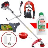 Roçadeira Com Óleo Stihl Rt43l Toyama Á Gasolina 2t 43cc 1,7hp 10.000rpm Robusta De Alta Potência E Performance Ideal Para Manutenção De Rodovias
