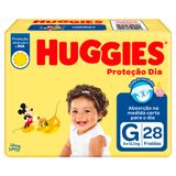 Fralda Huggies Proteção Dia Tamanho G 28 Unidades Descartáveis