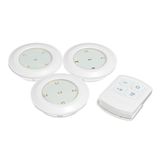 Kit 3 Lampadas Luminária Led Spot Sem Fio Controle Remoto