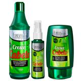 Kit Cresce Cabelo Shampoo Leave-in E Tônico Forever Liss