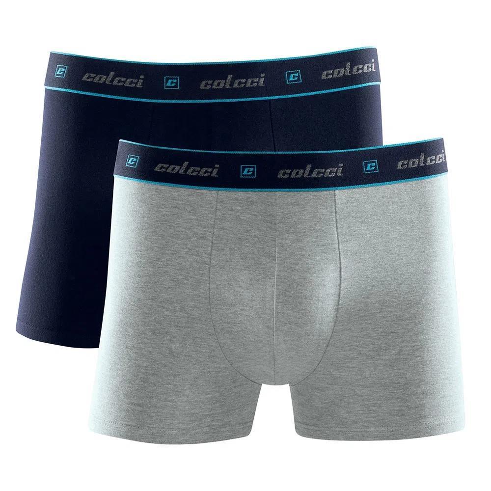 Kit 2 Cuecas Boxer Cotton Colcci - Azul Marinho - Gg