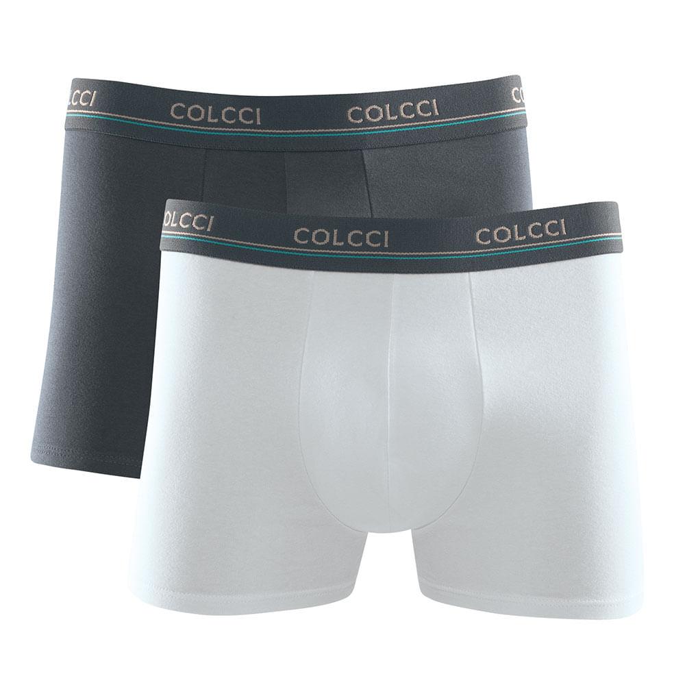 Kit 2 Cuecas Boxer Cotton Colcci - Branco - P