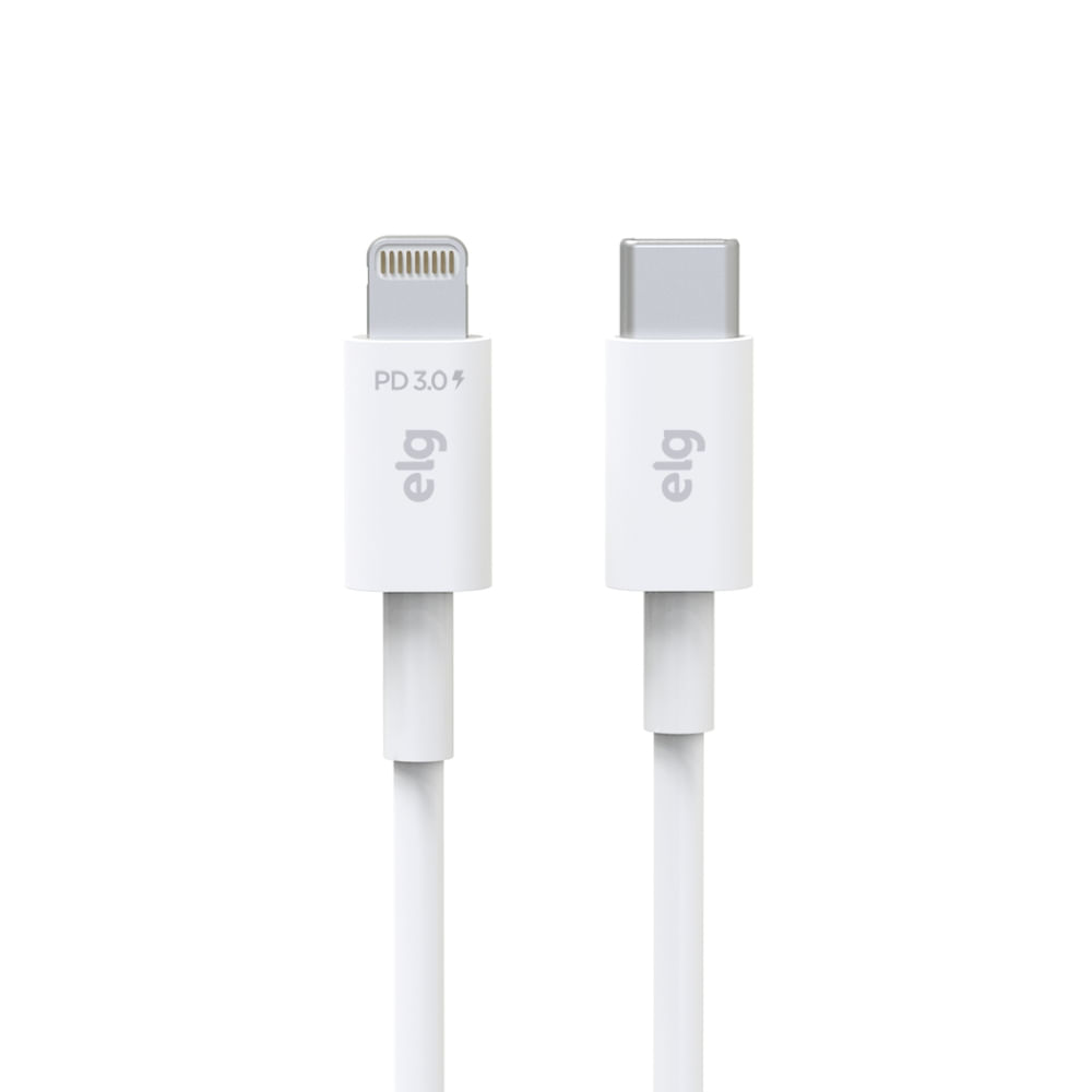 Cabo Usb Tipo-c Lightning 3a 20w 8 Pinos L810pd Elg Branco