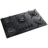 Fogão Cooktop 5 Bocas À Gás Itatiaia Essencial Vidro Tripla Chama 127v / 220v