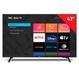 Smart Tv 43 Polegadas Led Full Hd Roku Tv Com Borda Infinita 43s5135/78g Aoc Preto Bivolt