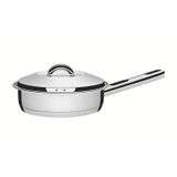 Frigideira Tramontina Solar Em Aço Inox Fundo Triplo Com Tampa E Cabo 24 Cm 3,3 L - 62500/240