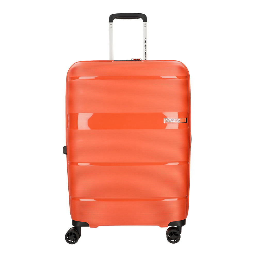 Mala De Viagem Media Em Polipropileno American Tourister By Samsonite Linex Cadeado Tsa Laranja