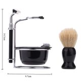 Profissional Straight Edge Barber Razor 3in1 Conjunto De Escova De Barba