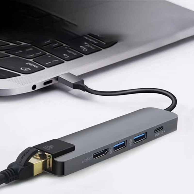 Em 1 Usb Tipo C Hub 4k Hdmi Usb C Para Gigabit Ethernet Rj45