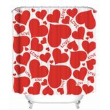 Feliz Dia Dos Namorados Chuveiro Cortinas Rosa Pétala Chuveiro Cur
