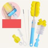 6 Pcs Limpeza Garrafa Escova De Esponja Conjunto Limpeza Substituível