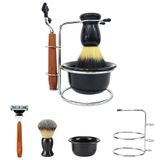 Profissional Straight Edge Barber Razor 3in1 Conjunto De Escova De Barba