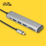 Tipo C Usb3.0 Hub Docking Station Seis Em Um Cartão Sd / Tf Leitura