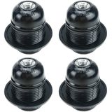 4 Peças E27 Lâmpada De Soquete Lâmpada 250v 4a Suporte De Soquete De Lâmpada Plástica Estilo Externo (dente Completo E27)