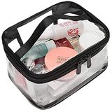 Grande Saco De Maquiagem Clara Zíper Impermeável Transparente Armazenamento De Viagem Portátil Bolsa De Armazenamento Cosmético Bolsa De Hig
