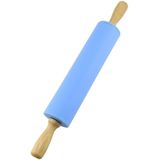 Pin De Silicone Antiaderente Superfície Superfície Alça De Madeira 1.97x15.15 (azul)