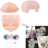 Cabeça De Boneca Couro Cabeludo Shell &amp; 4 Cores Olhos Chips Mecanismo Inteiro