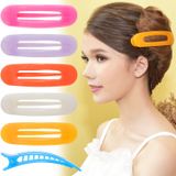 6 Pcs Womens Side Slide Flat Oval Clip Styling Plastic Comfortable Hold Strong Grip No Slip Beauty Accessory Girls Pin Jaw Claw Clamp Clips,