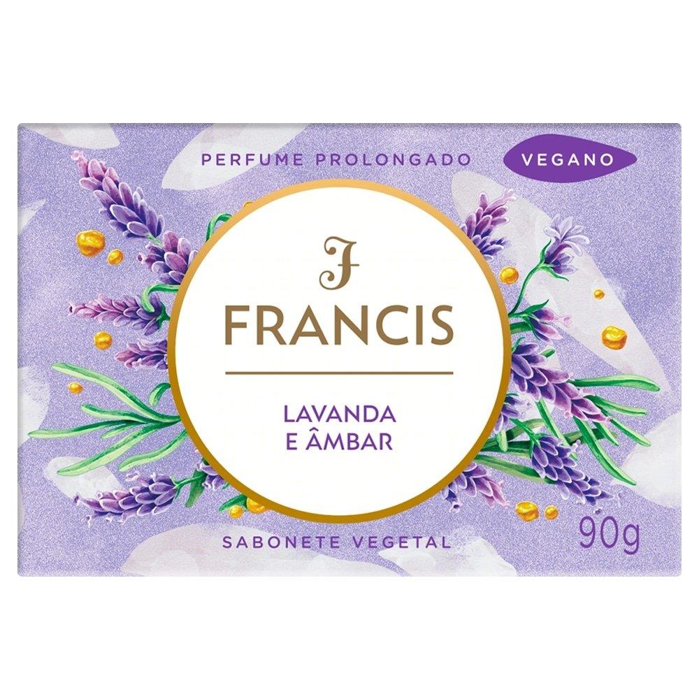 Sabonete Francis Luxo Lavanda E Âmbar 90g - Embalagem Com 12 Unidades