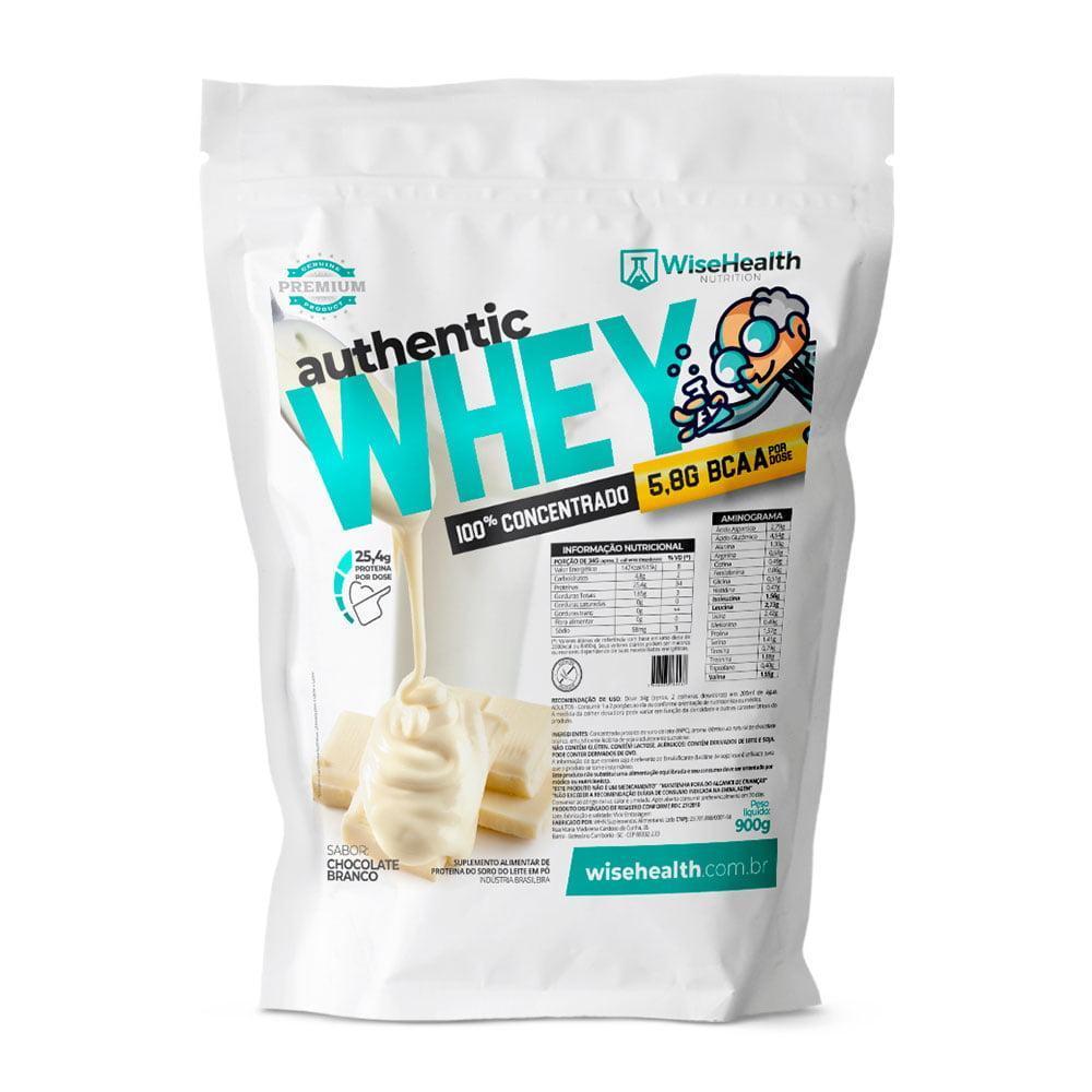 Kit: 100% Whey Protein Chocolate Branco 1,8kg - Wisehealth