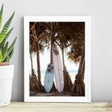 Quadro Coleção Praia Surf - Coqueiro 45x34cm