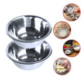 Conjunto 2 Tigelas Saladeiras Bowl Inox Multiuso - 1 Litro