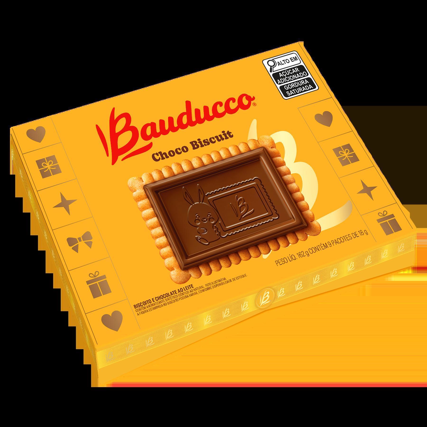 Caixa Presenteável Biscoito Bauducco Choco Biscuit 162g